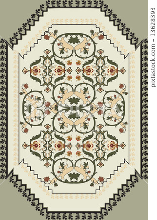 Vintage background with abstract flowers 13628393