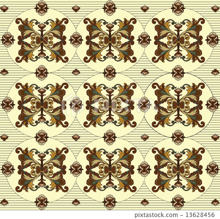 Vintage background with ornate floral design 13628456