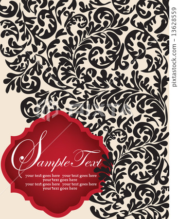 Romantic vintage card design 13628559