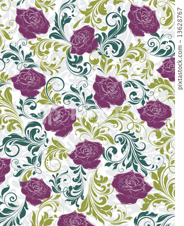 Vintage background with ornate elegant retro abstract floral des 13628767
