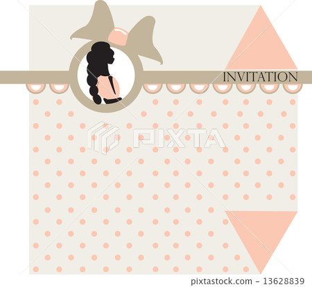 Vintage invitation card with ornate elegant retro abstract desig 13628839
