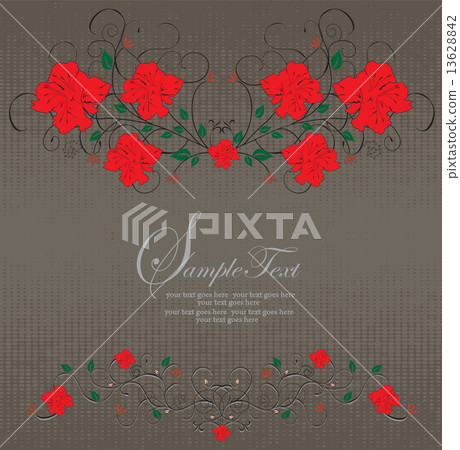 Vintage background with grunge elegant retro floral design 13628842