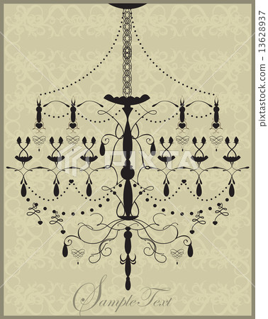 Vintage invitation card with elegant design Vintage invitation card with elegant design 13628937