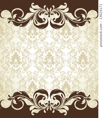Vintage background with ornate elegant abstract floral design 13629171