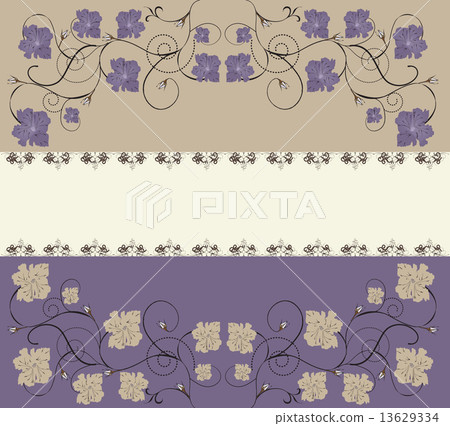 Vintage background with ornate elegant abstract floral design 13629334