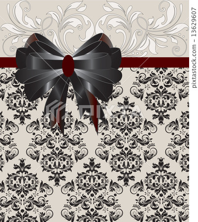 Vintage invitation card with ornate elegant retro abstract flora Vintage invitation card with ornate elegant retro abstract flora 13629607