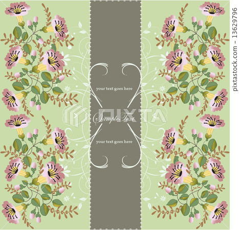 Background with spring flowers 13629796