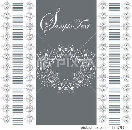 Card with flower ornament Card with flower ornament 13629954