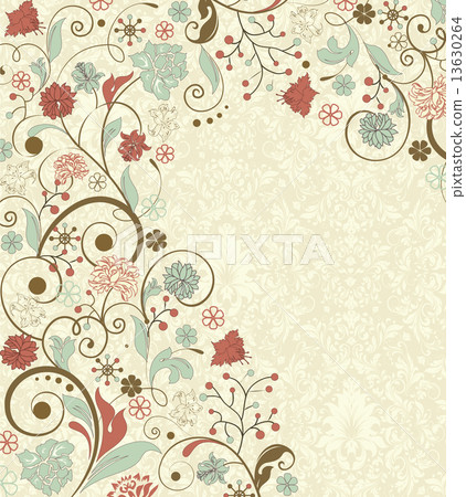 Vintage background with ornate elegant retro abstract floral des Vintage background with ornate elegant retro abstract floral des 13630264