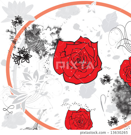 Vintage background with elegant retro abstract floral design 13630265
