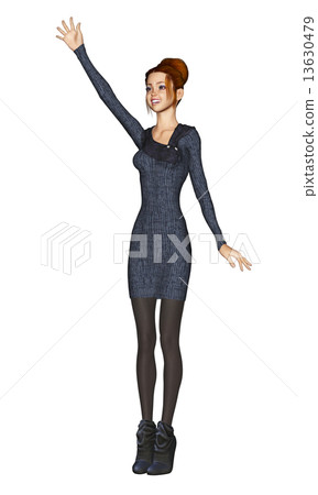 Woman sweater dress women 3DCG illustration material Woman sweater dress women 3DCG illustration material 13630479