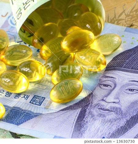 Current Use of South Korean Won Currency and Medicine in Korean Healthcare Business Concept. Current Use of South Korean Won Currency and Medicine in Korean Healthcare Business Concept. 13630730
