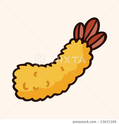 fast food fried shirmp flat icon elements,eps10 13631109