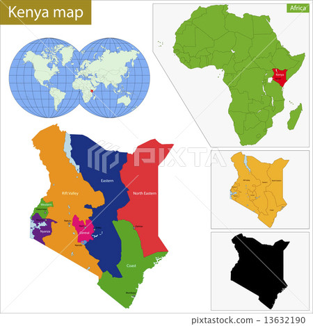 Kenya map 13632190