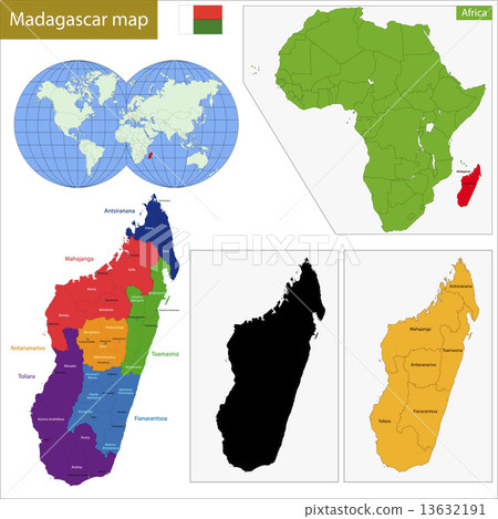 Madagascar map 13632191