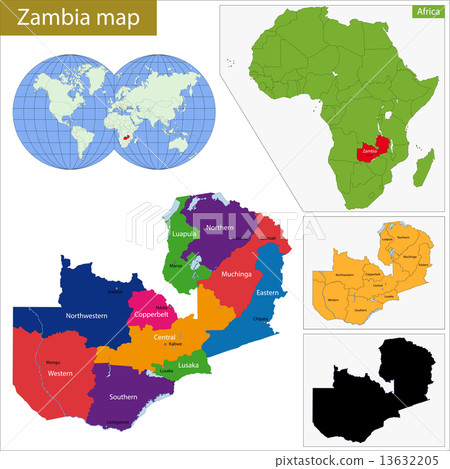 Zambia map Zambia map 13632205