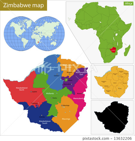 Zimbabwe map 13632206