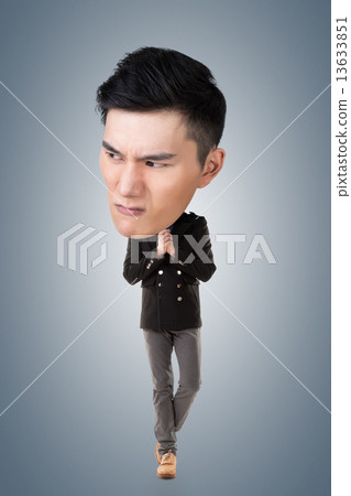 Funny Asian big head man 13633851