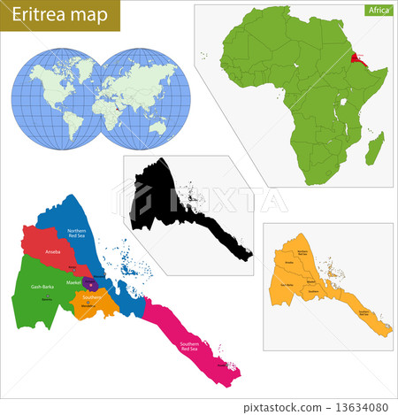 Eritrea map 13634080