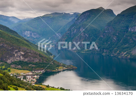 View at Aurland and Aurlandfjord - pictures of Norway View at Aurland and Aurlandfjord - pictures of Norway 13634170