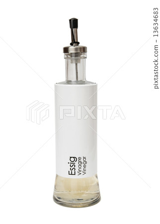 Isolated vinegar bottle 13634683