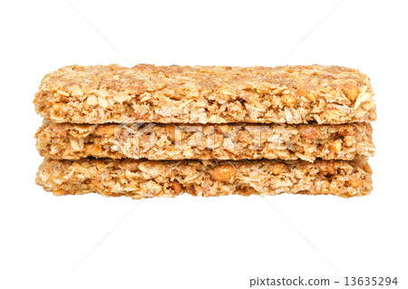Healthy Granola bar isolated on white 13635294