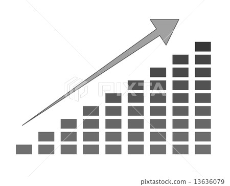 Rising chart - Stock Illustration [13636079] - PIXTA