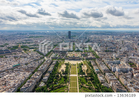 View of Paris, the Champ de Mars from the Eiffel tower 13636189