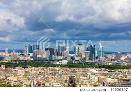 View of the modern business district of Paris - La Defense from 13636197