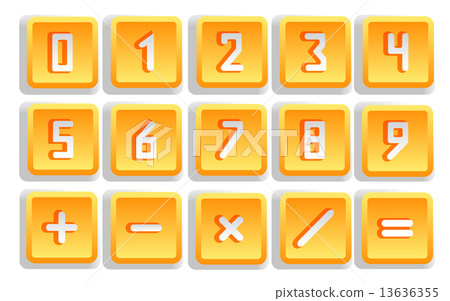 Yellow Numeric Button Set Yellow Numeric Button Set 13636355