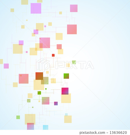 Vector color network connection and DNA atom 13636620
