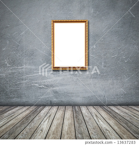 frame of photo on grunge wall inside the room. frame of photo on grunge wall inside the room. 13637283
