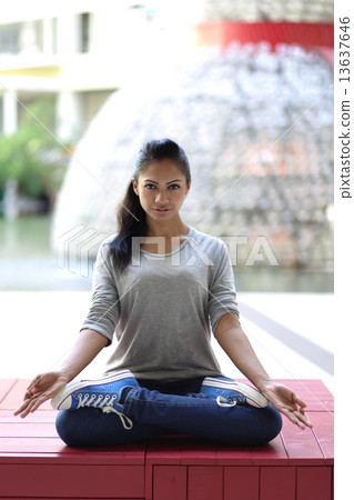 lifestyle mized races yoga 13637646