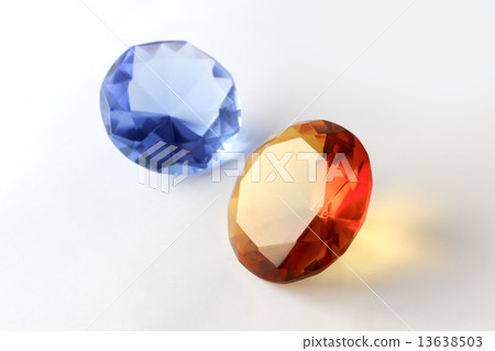 bright gems isolated on a white background 13638503
