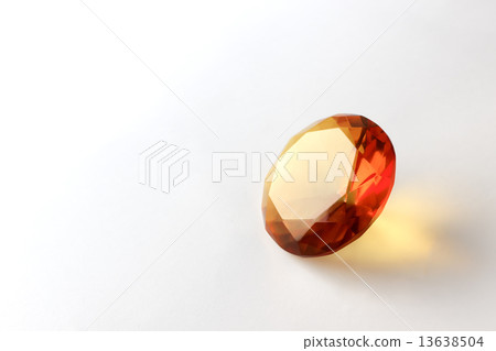 Shiny topaz  isolated on white. 13638504