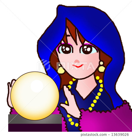 A woman who takes a crystal fortune A woman who takes a crystal fortune 13639026