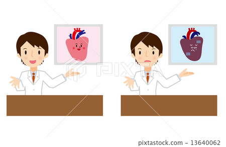 Doctor explaining the heart 13640062
