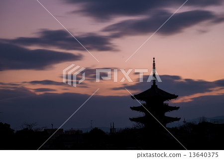 Pagoda Silhouette 13640375