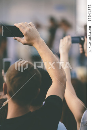 fun shooting music concert on smartphone fun shooting music concert on smartphone 13641871