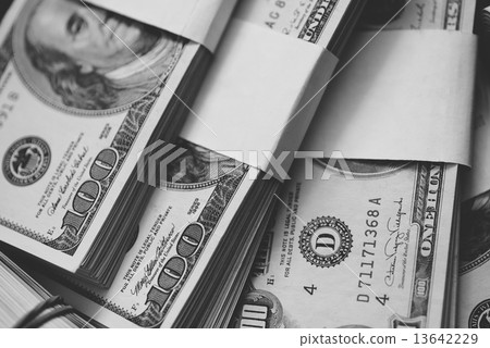 Close Up Of  One Hundred Dollar Bills 13642229