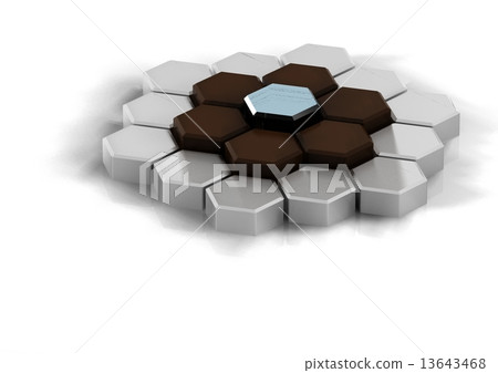 Hexagonal background concept rendered 13643468