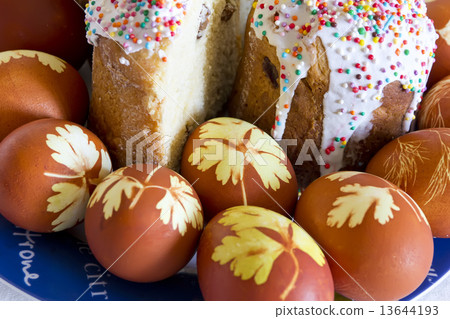 Easter eggs and pie 13644193