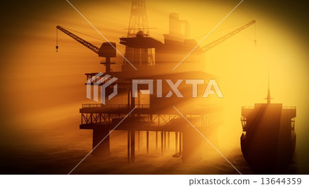 Oil rig  platform 13644359