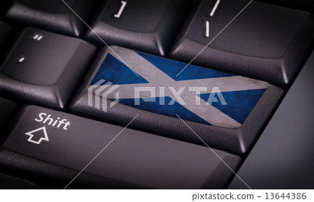 Flag on keyboard Flag on keyboard 13644386