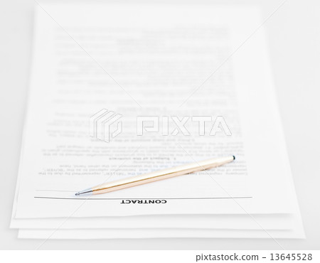 three pages of sales contract and golden pen three pages of sales contract and golden pen 13645528