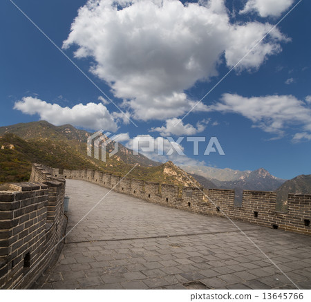 View of one of the most scenic sections of the Great Wall of China, north of Beijing View of one of the most scenic sections of the Great Wall of China, north of Beijing 13645766