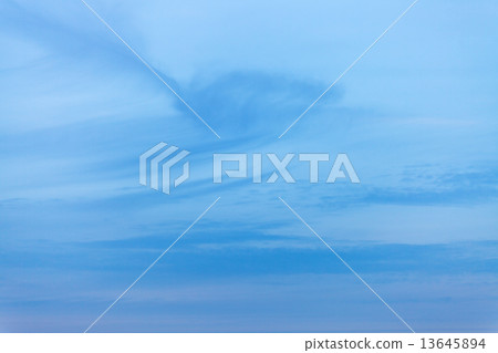 dark clouds in blue sky in winter 13645894