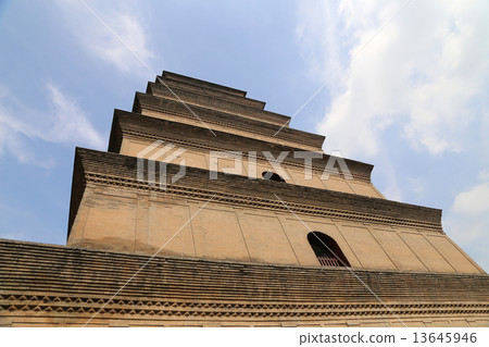 Giant Wild Goose Pagoda (Big Wild Goose Pagoda), is a Buddhist pagoda located in Xian, China 13645946