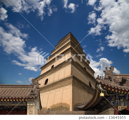 Giant Wild Goose Pagoda (Big Wild Goose Pagoda), is a Buddhist pagoda located in Xian, China 13645955