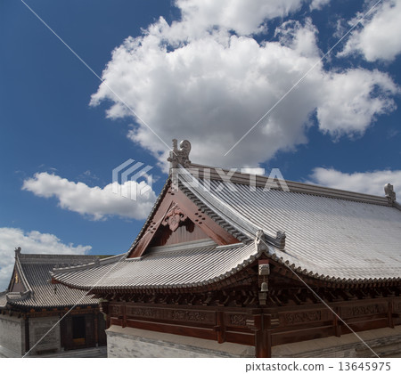 On the territory Giant Wild Goose Pagoda or Big Wild Goose Pagoda-- southern Xian, China 13645975
